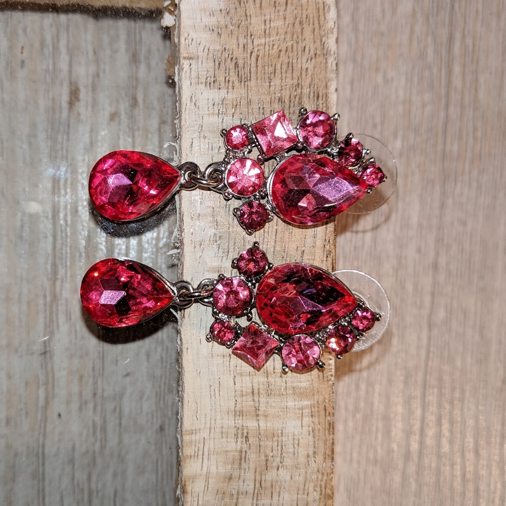 Pink Drop Earrings Prom / Formal